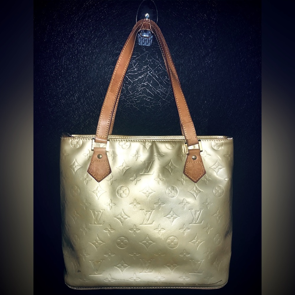 Authentic LOUIS VUITTON Vernis LV Monogram Houston Tote Bag